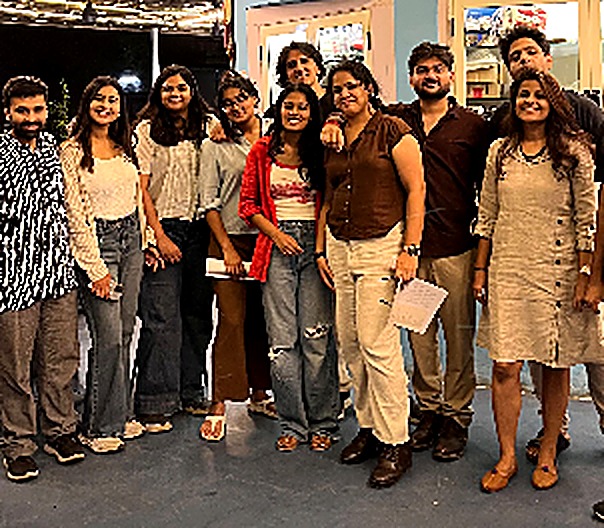 Friends celebrating together at a Pastel workshop